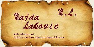 Majda Laković vizit kartica